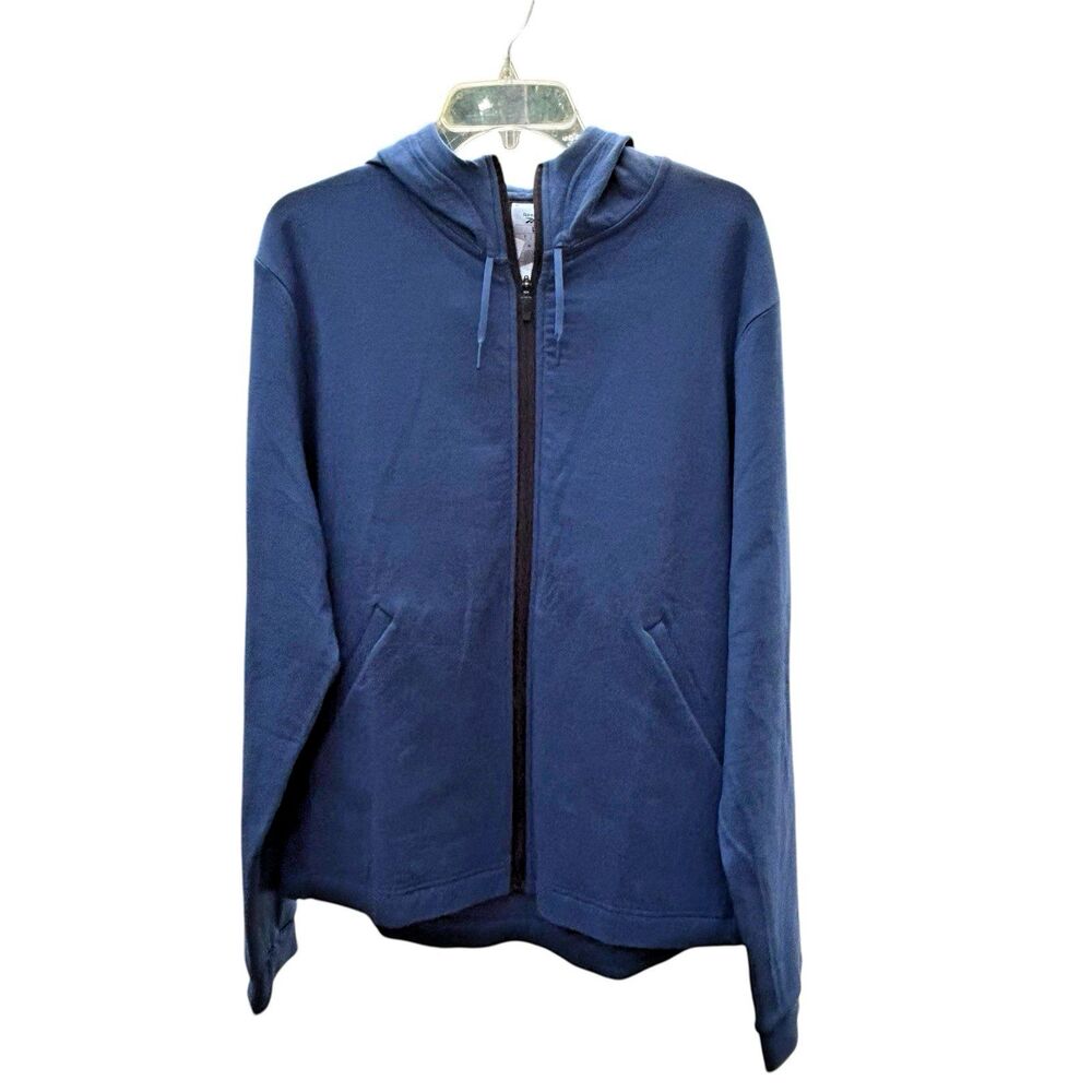 NEW Reebok Active‎ Collective DreamBlend Full-Zip Hoodie Men's Size Small Blue